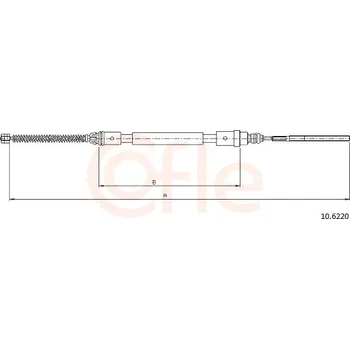 Lanko parkovací brzdy Tazne lanko, parkovaci brzda, 10.6220