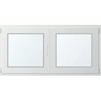 Okno Dvoukřídlé plastové okno levé 150x80