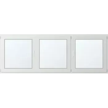 Okno Trojkřídlé plastové okno se štulpem, vpravo otevíravo sklopné 270x90
