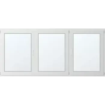 Okno Trojkřídlé plastové okno se štulpem, vpravo otevíravo sklopné 280x120