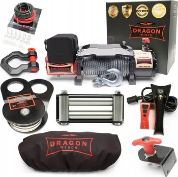 lanový naviják Elektrický naviják Dragon Winch 13000 lb 24V ocelové lano 10 mm