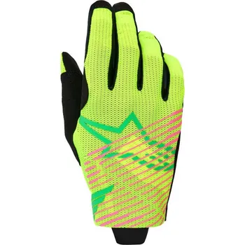 Moto rukavice Rukavice RADAR PRO, ALPINESTARS (zelená/žlutá fluo/růžová fluo) 2026 (Velikost: M)