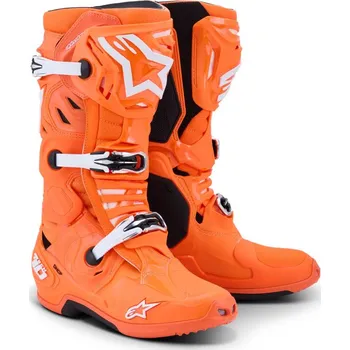 Moto oblečení Boty TECH 10 SUPERVENTED, ALPINESTARS (oranžová fluo/černá/bílá) 2026 (Velikost: 48)