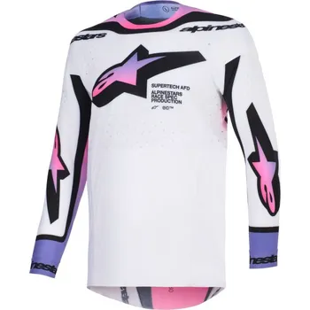 Moto dres Dres SUPERTECH PRO AFD VISTA, ALPINESTARS (bílá/fialová/černá) 2026 (Velikost: S)