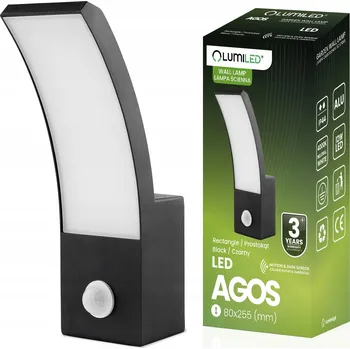 Venkovní osvětlení Venkovní nástěnné svítidlo Lumiled bílé, černé, integrovaný LED zdroj 12 W