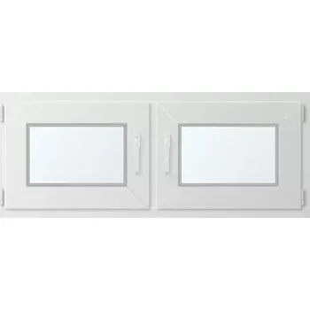Okno Dvoukřídlé plastové okno se sloupkem 130x60