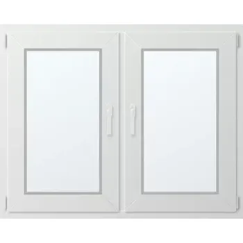 Okno Dvoukřídlé plastové okno se sloupkem 100x130