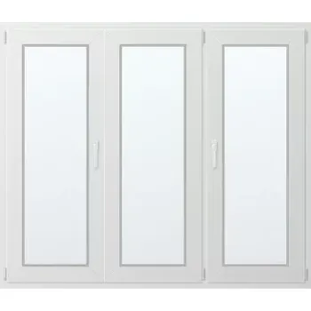 Okno Trojkřídlé plastové okno se štulpem, vpravo otevíravo sklopné 170x150