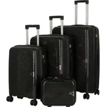 Cestovní plastový kufr Mervin velikost SADA, černý