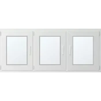 Okno Trojkřídlé plastové okno se sloupkem, vlevo otevíravo sklopné 170x70