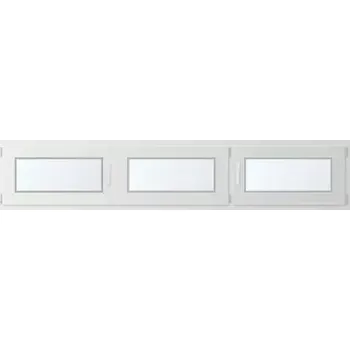 Okno Trojkřídlé plastové okno se štulpem, vpravo otevíravo sklopné 250x60