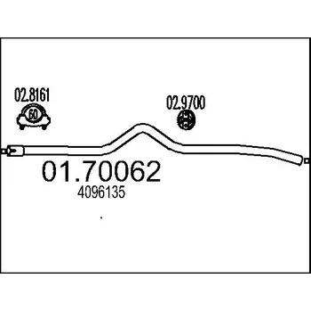 Výfuková trubka Výfuková trubka, 01.70062