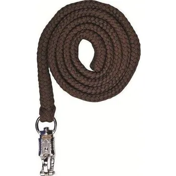 Jezdectví HKM Vodítko s panic karabinou Stars HKM, 1,8 m, tmavě hnědé