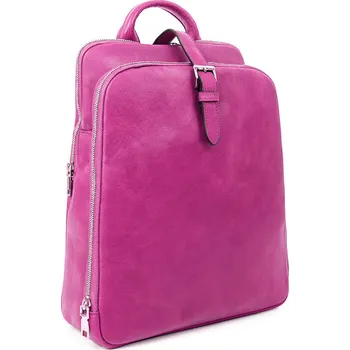 Městský batoh Tmavě růžový zipový dámský batoh Mendez