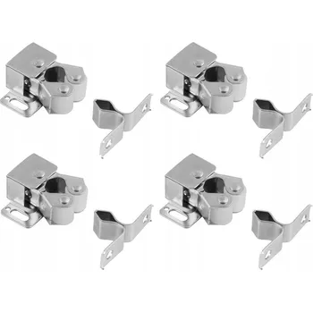 Nábytkové kování Nábytkový západkový zámek rolničkový, zatlačovací, pozink, 2 kusy