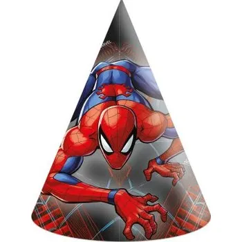 Party dekorace Čepičky papírové EKO - Spiderman (World of web), 6ks