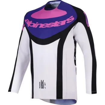 Moto dres Dres TECHSTAR KNIF, ALPINESTARS (černá/světle šedá/fialová) 2026 (Velikost: L)