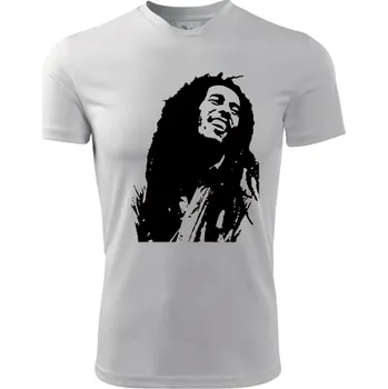 Pánské tričko Bílé tričko Bob Marley - barva bílá - velikost S