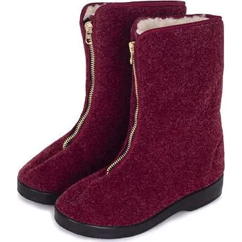 Dámská zimní obuv Vlnka Dámské důchodky z ovčí vlny na zip červená velikost obuv dospělí 37