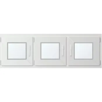 Okno Trojkřídlé plastové okno se sloupkem, vlevo otevíravo sklopné 160x60