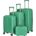 Cestovní plastový kufr Mervin velikost SADA, mentolově zelený