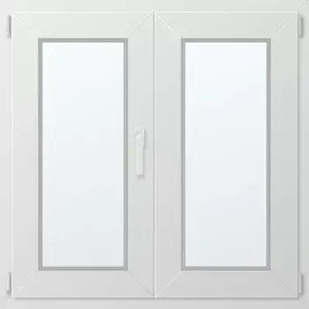 Okno Dvoukřídlé plastové okno levé 100x90