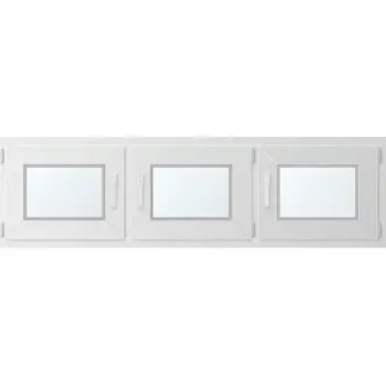 Okno Trojkřídlé plastové okno se sloupkem, vpravo otevíravo sklopné 170x60