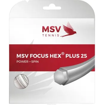 Struna na výplet tenisové rakety Výplet MSV Focus Hex Plus 25 bílý set 12 m, 1.20 mm