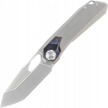 kapesní nůž Nůž skládací Remette Peregrine Falcon Gray / Colored Titanium, Ručně broušený