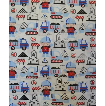 Bavlněná česká látka šíře 160cm - Panáček na stavbě (50cm)