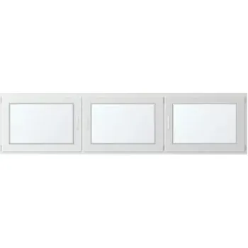 Okno Trojkřídlé plastové okno se sloupkem, vpravo otevíravo sklopné 290x70