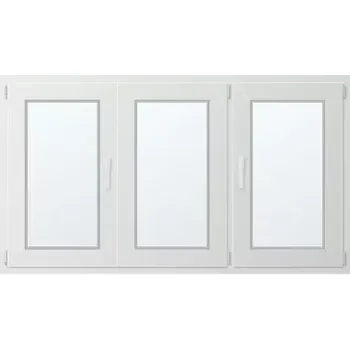 Okno Trojkřídlé plastové okno se štulpem, vpravo otevíravo sklopné 170x90