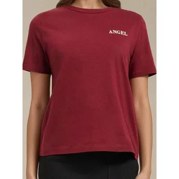 Sinsay - Tričko s nápisem - burgundy - 619FG-83J - 619FG-83J-M