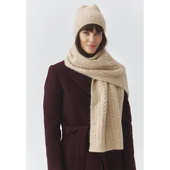 Šála Tatuum PLETENÁ DÁMSKÁ ŠÁLA S COPÁNKOVÝM VZOREM — TOPI