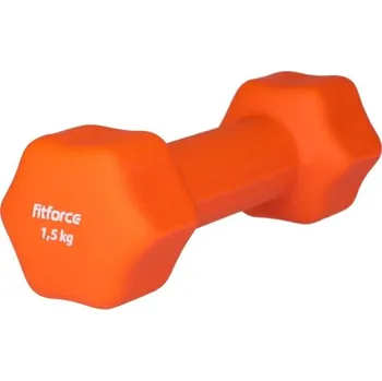 Jednoruční činka Fitforce FDBN 1,5 KG OS Oranžová, Bílá