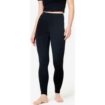 Dámské legíny DOMYOS Legíny na jógu a pilates „Breathe“ second skin XS ČERNÁ
