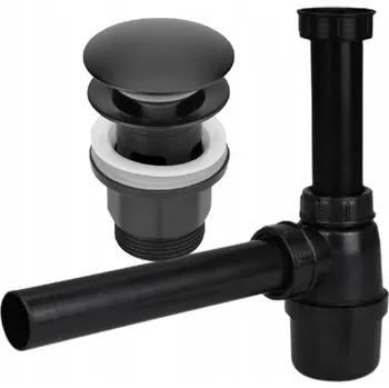 Sifon Zátka Umyvadlová KLIK KLAK Černá + UMYVADLOVÝ SIFON