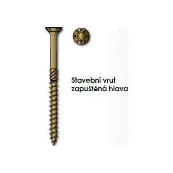 Vrut Vrut stavební konstrukční, zapuštěná hlava 5,0x 55mm TORX25, ZZ
