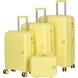 Cestovní plastový kufr Mervin velikost SADA, světle žlutý