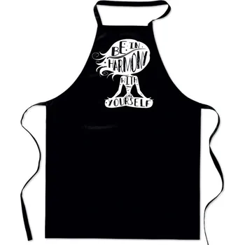 Kuchyňská zástěra S POTISKEM kuchyňská HARMONY Jóga Meditace dámský dárek BAVLNA