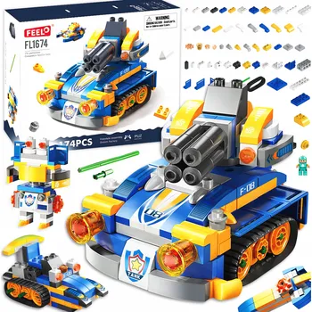 ostatní stavebnice STAVEBNÍ STAVEBNICE 5 v 1 TANK ROBOT ROVER VRTULNÍK VOZIDLA 174 DÍLŮ 5 v 1