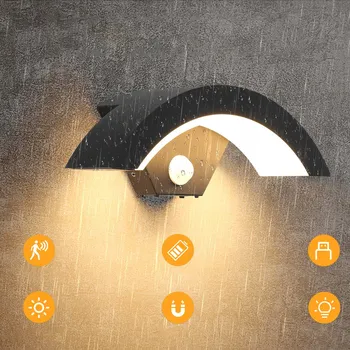 Venkovní osvětlení 18W Venkovní nástěnné svítidlo LED fasádní zahradní lampa s pohybovým senzorem IP65