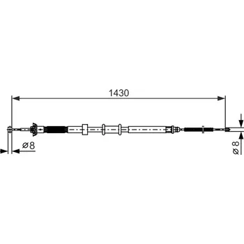 Lanko parkovací brzdy Tazne lanko, parkovaci brzda, 1 987 482 389