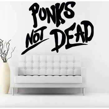 Samolepící dekorace Punks Not Dead - vinylová samolepka na zeď 134x100cm