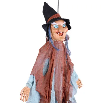 Velká čarodějnice 150 cm (Dekorace do bytu čarodějnice na baterky)
