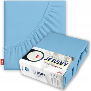 Prostěradlo Prostěradlo JERSEY 120x200 s Gumou Hrubá Bavlna PREMIUM Bok 30 Modré
