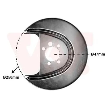 Autodíl Ochranný plech proti rozstřikování, brzdový kotouč VAN WEZEL 5829373
