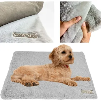Pelíšek pro psa DOTTY podložka pro psa šedá 90 cm x 65 cm