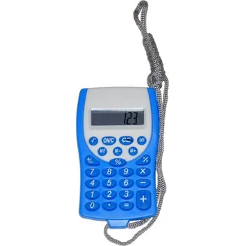 Kancelářská technika MODRÁ KALKULAČKA + ŠŇŮRKA, PRVEK PRO SENZORICKOU MANIPULAČNÍ TABULI