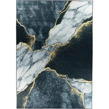 Koberec Koberec CRYSTAL PRINT tmavě zelený / zlatý